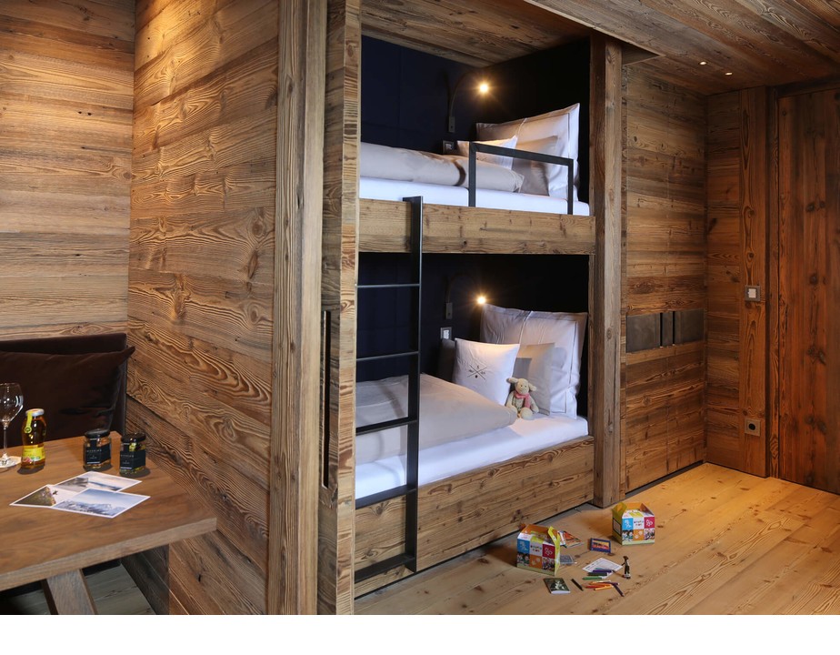 Etagenbett für 2 Kinder in der Famly Suite im Severin*s – The Alpine Retreat